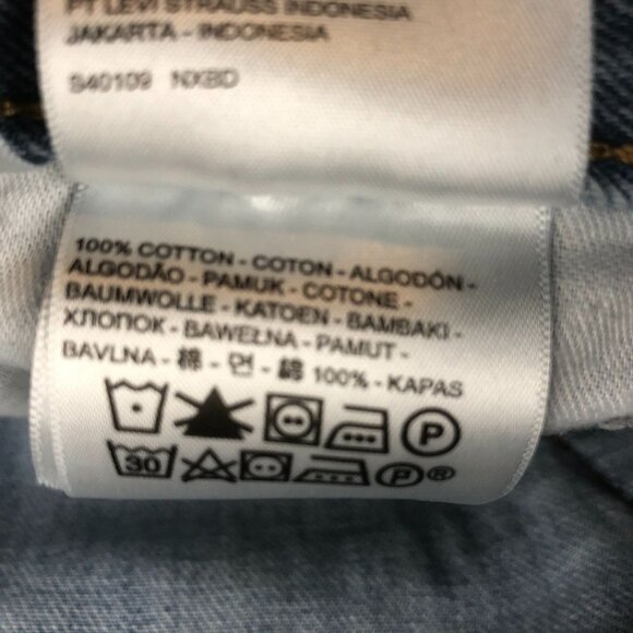 Levi's Mens Jeans Size 34x34 505 Slim Straight Leg Blue Denim Light Wash Casual - Picture 8 of 12